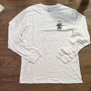 NWT Men’s Rip Curl White LS “Search Icon T-Shirt”. Various sizes.
